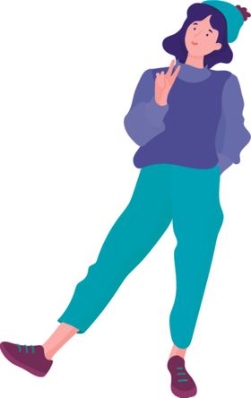 冬装服饰穿的人保暖卡通人物