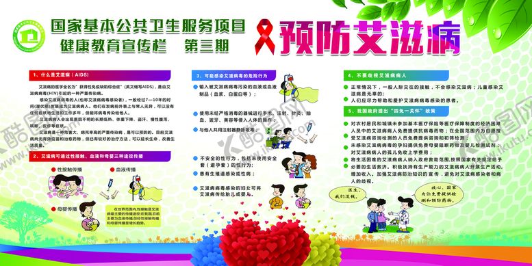 编号：87620409112303234350【酷图网】源文件下载-艾滋病健康教育宣传栏