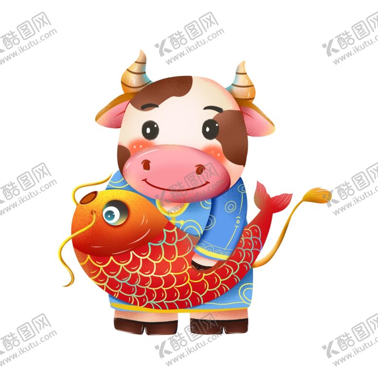 编号：32980907092146469888【酷图网】源文件下载-春节动漫牛形象
