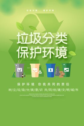 垃圾分类保护环境海报