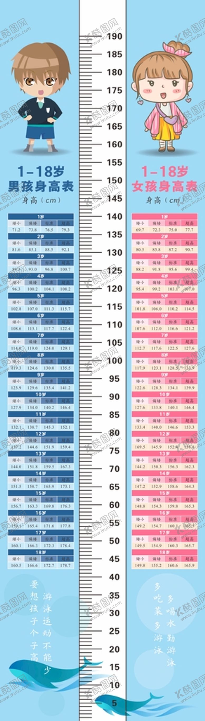 编号：43651009162035359680【酷图网】源文件下载-身高标准表