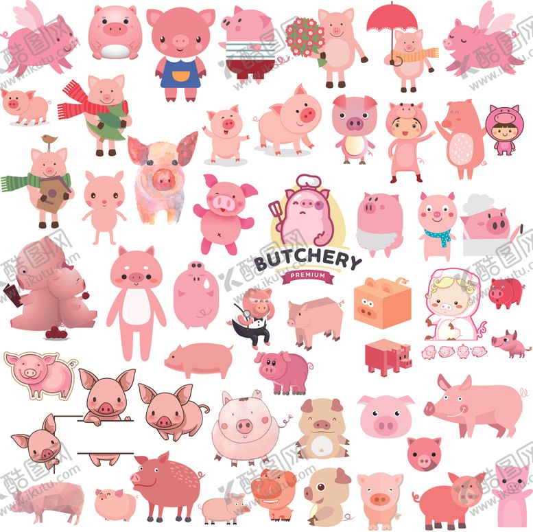 编号：24716209161623573087【酷图网】源文件下载-可爱猪