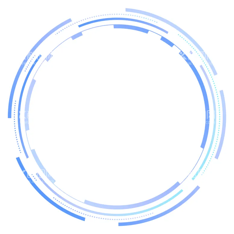 编号：50027201142216072695【酷图网】源文件下载-圆形科技感蓝色边框