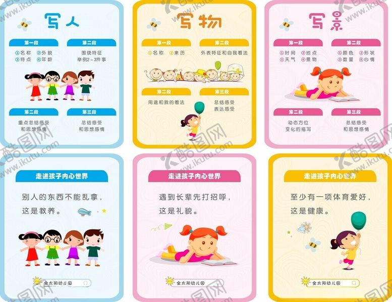 编号：45101405011748346664【酷图网】源文件下载-幼儿园展板写人写物写景