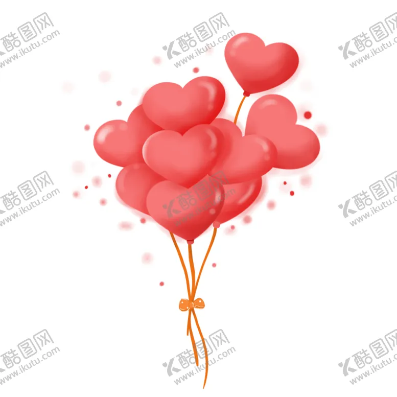 编号：70952602081748028810【酷图网】源文件下载-情人节爱心气球