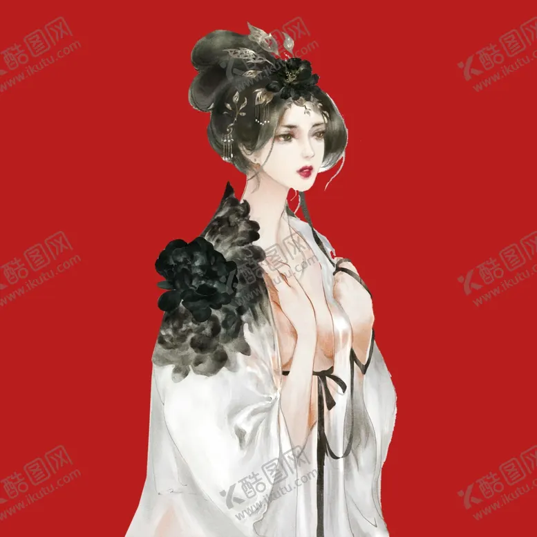编号：67093603081710305523【酷图网】源文件下载-古风美女插画