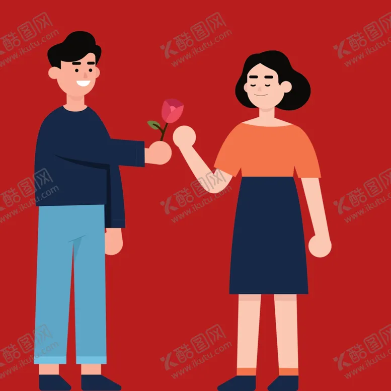 编号：45057302050345506784【酷图网】源文件下载-手绘情侣恋人