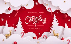 雪景圣诞节日氛围海报