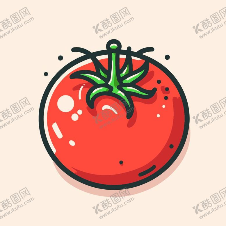 编号：94929712031407297239【酷图网】源文件下载-番茄扁平图标