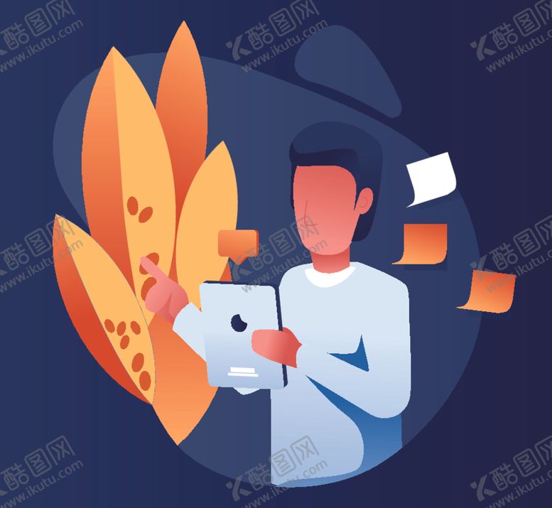 编号：89087909251014029541【酷图网】源文件下载-扁平化办公生活插画