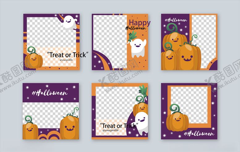 编号：17093110070709382628【酷图网】源文件下载-万圣节南瓜卡片