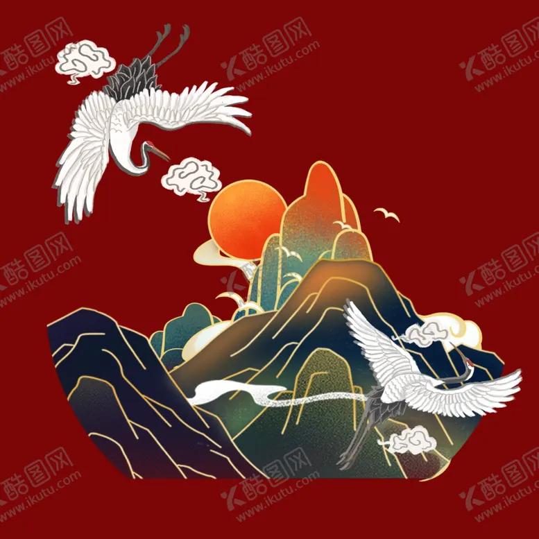 编号：30809801240321272913【酷图网】源文件下载-国潮海报元素