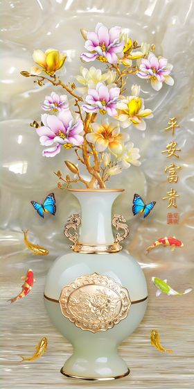 蝴蝶牡丹花