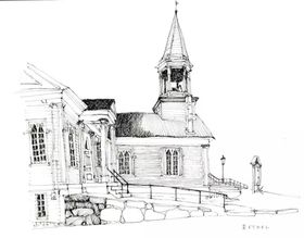 水彩建筑插画
