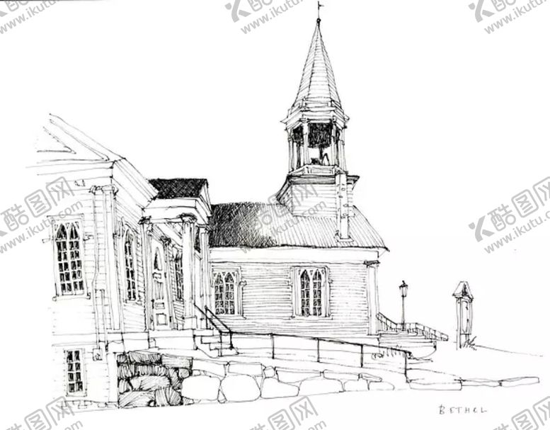 编号：69688009201607159802【酷图网】源文件下载-水彩建筑插画