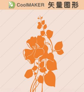 花草剪纸花草壁纸简洁手绘