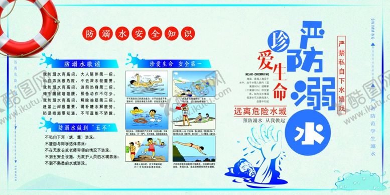 编号：89172210200126588439【酷图网】源文件下载-溺水宣传栏