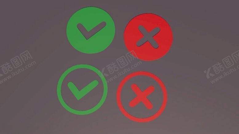 编号：29449102101543133840【酷图网】源文件下载-对错立体标识
