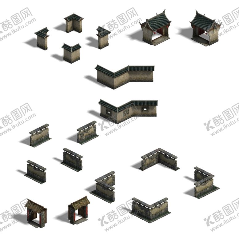 编号：99620610100907294630【酷图网】源文件下载-游戏房屋建筑物元素