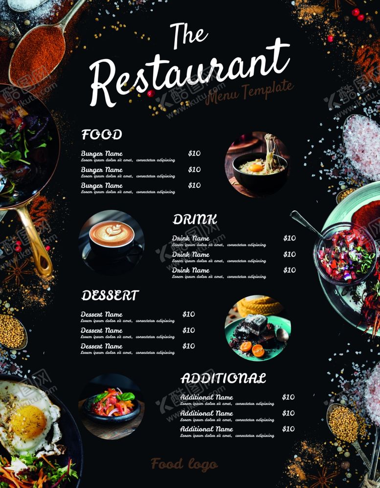 编号：42952009120655598272【酷图网】源文件下载-美食菜单海报