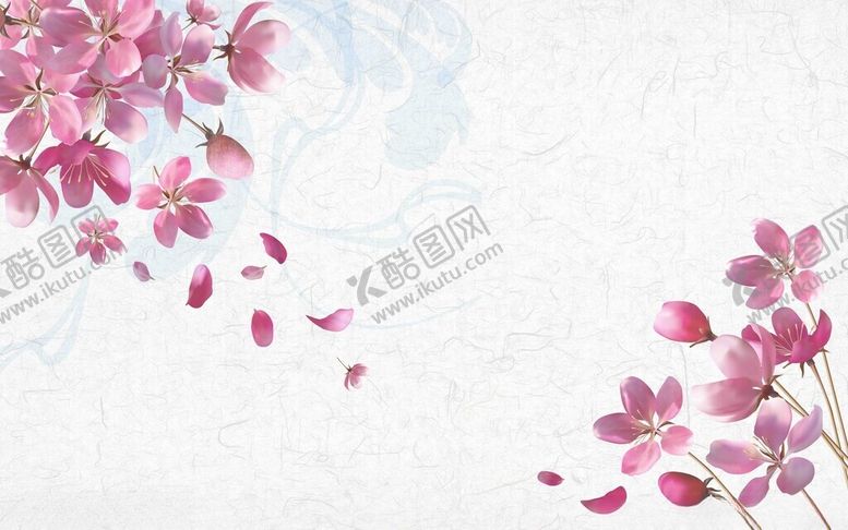 编号：95598203080251008483【酷图网】源文件下载-简约唯美绯色桃花背景墙
