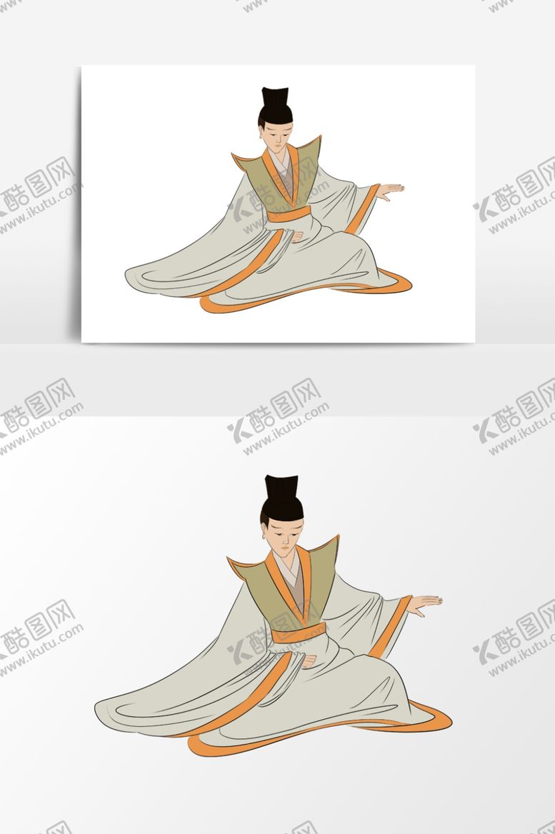 编号：94520111011724567403【酷图网】源文件下载-淡彩国画人物