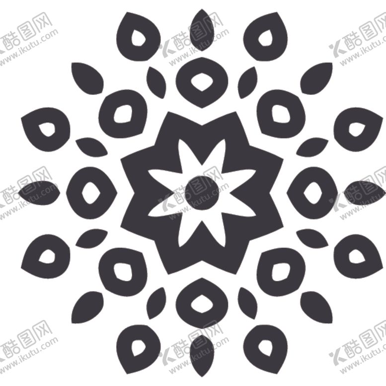 编号：13087909240314267133【酷图网】源文件下载-黑白简约花纹图案设计
