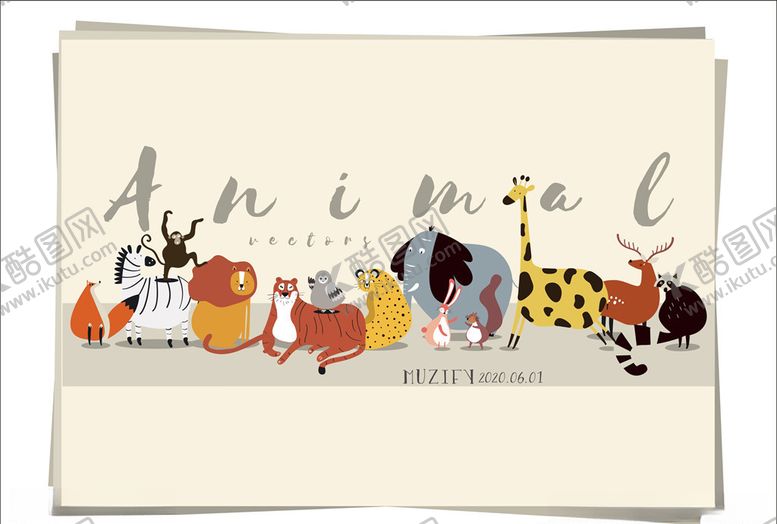 编号：53624009222356275992【酷图网】源文件下载-动物卡通图案