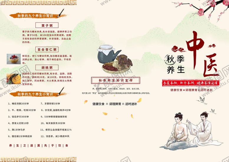 编号：82315409150026180451【酷图网】源文件下载-中医养生三折页