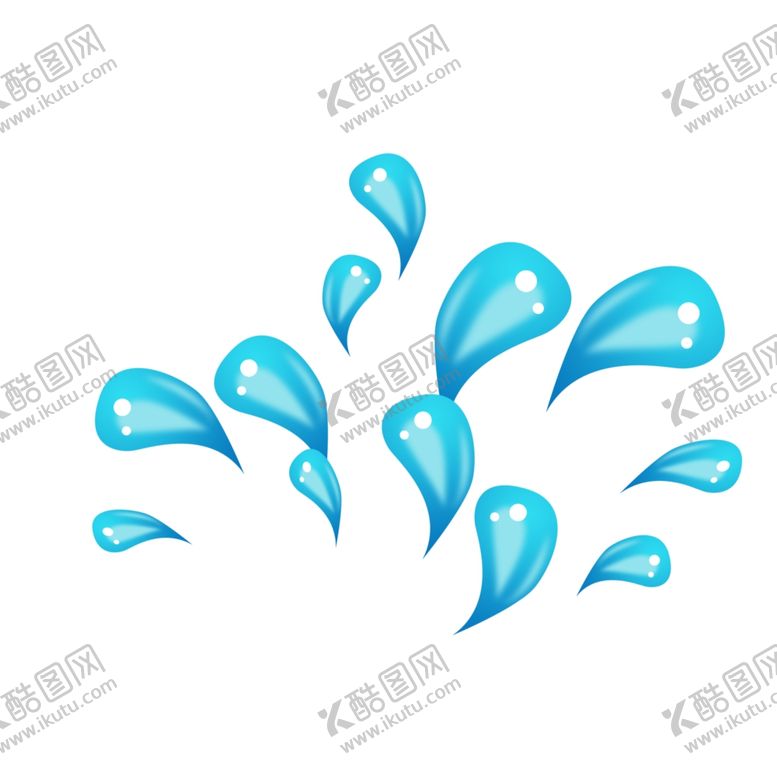 编号：19543811012159241808【酷图网】源文件下载-水花装饰元素