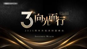 周年庆黑金活动展板