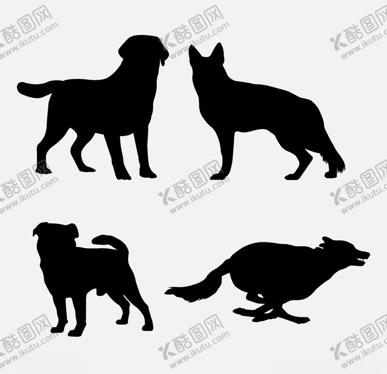 编号：13326005121537488819【酷图网】源文件下载-动物剪影