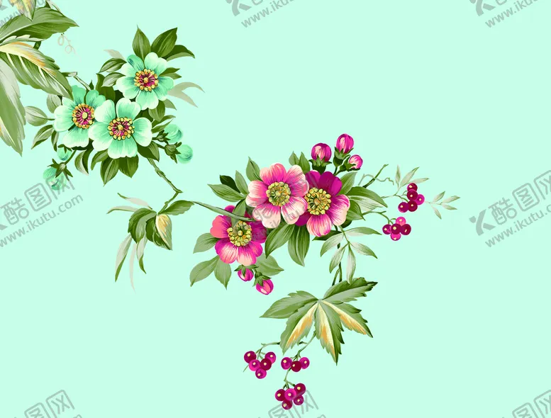 编号：29018710060045280154【酷图网】源文件下载-花卉底纹背景