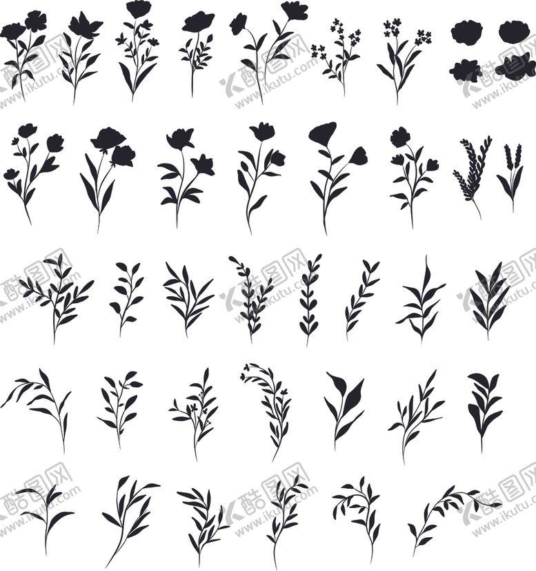 编号：82620904210351033248【酷图网】源文件下载-手绘植物花纹
