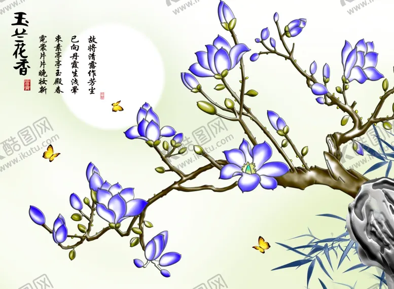 编号：35490006241522178665【酷图网】源文件下载-花卉背景墙