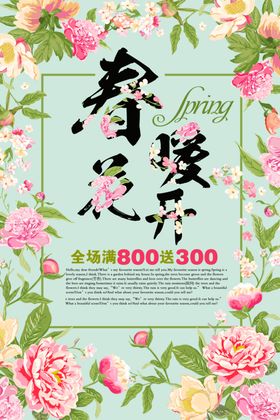 新品上市约惠春天促销海报设计