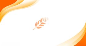 橙色渐变背景小麦元素