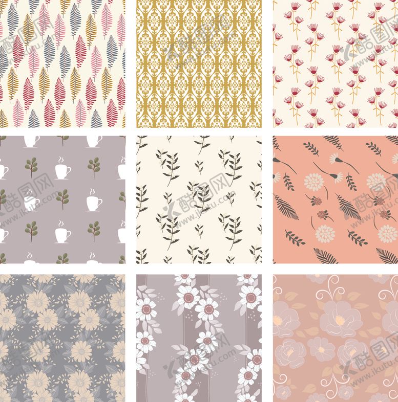 编号：32521304020333055467【酷图网】源文件下载-花卉几何背景