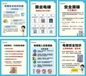电梯安全知识宣传海报