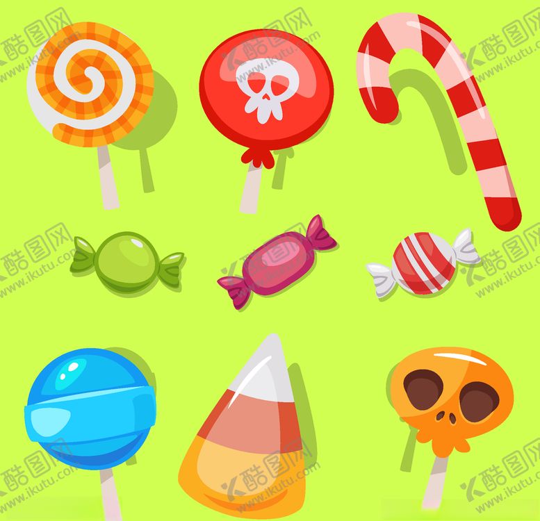 编号：47523010262349016569【酷图网】源文件下载-糖果棒棒糖矢量