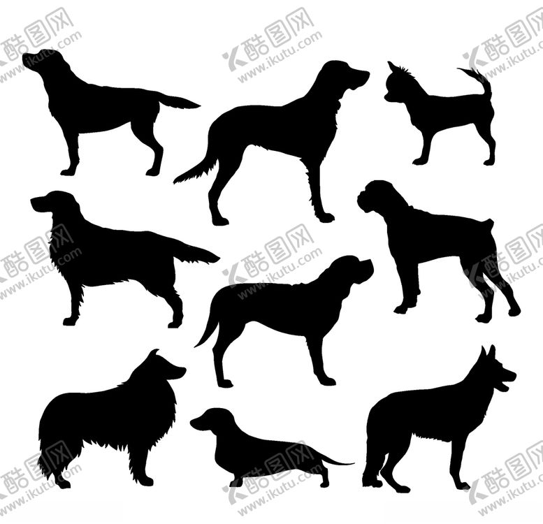 编号：52462710280748498940【酷图网】源文件下载-狗剪影