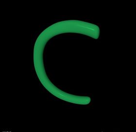 C4D翡翠字母C图片