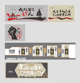 企业办公室标语荣誉文化墙合集一