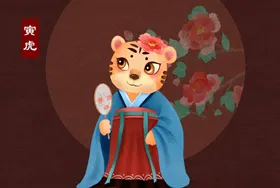 卡通生肖人物猴十二