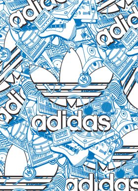 Adidas阿迪达斯大牌印花