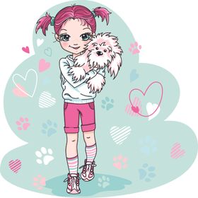 卡通时尚女孩