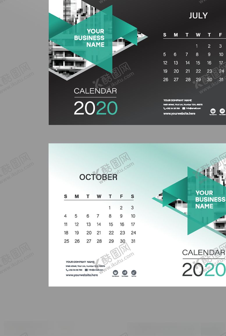 编号：85968910091459218737【酷图网】源文件下载-2020年绿色年历