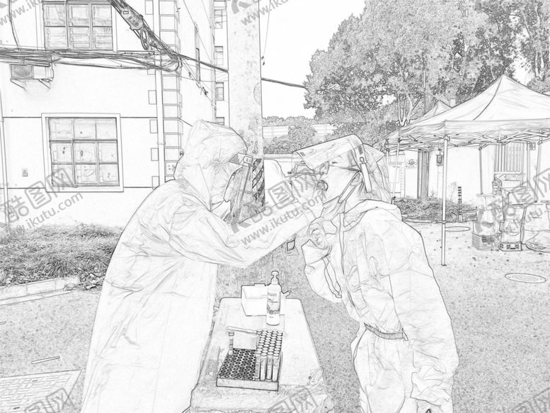 编号：40734801130319112723【酷图网】源文件下载-双人核酸采样