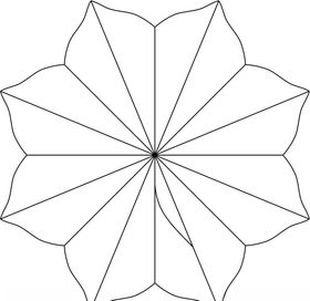 八瓣花线条
