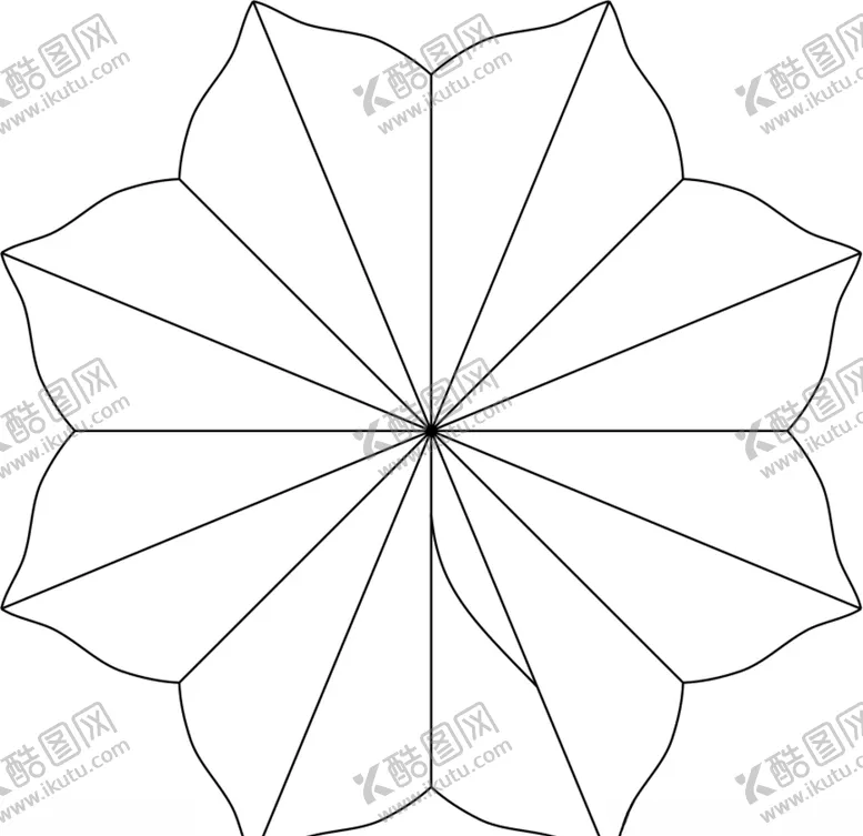 编号：34182905111302426593【酷图网】源文件下载-八瓣花线条